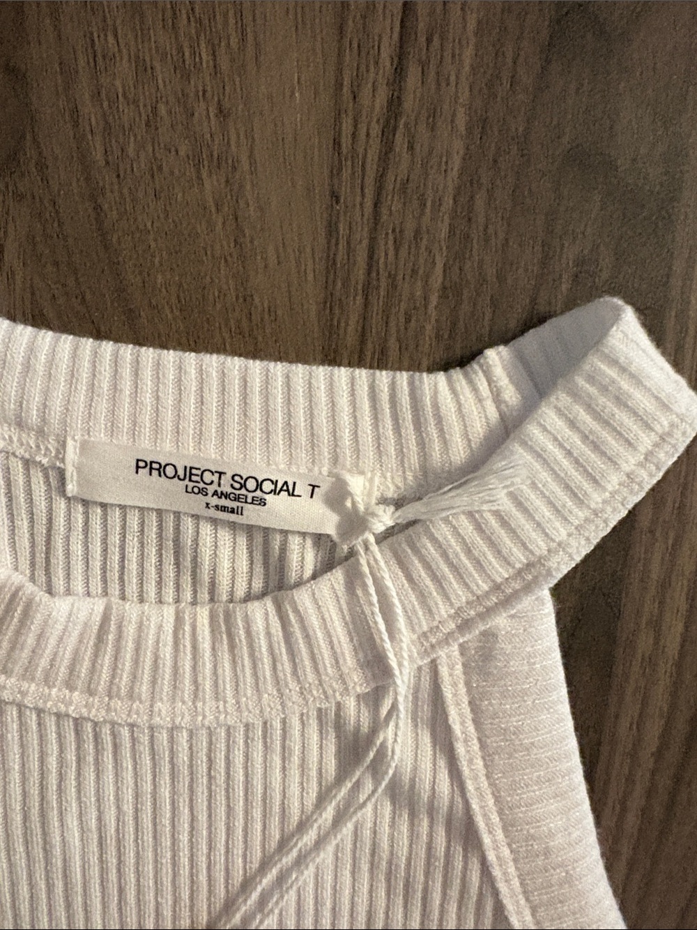 Project Social T White Ribbed Halter Tank - Picture 11 of 12